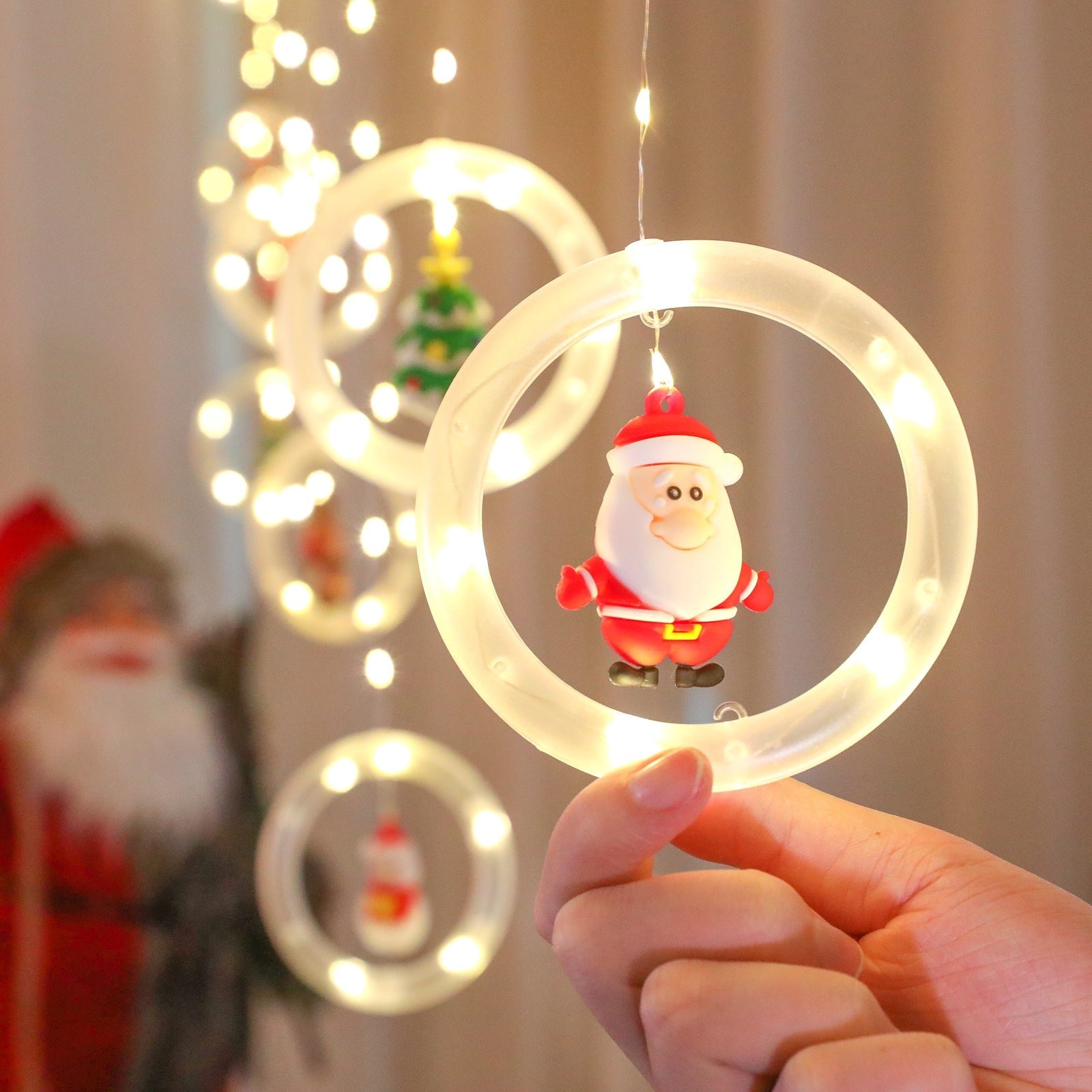 Luces LED con Figuras Navideñas