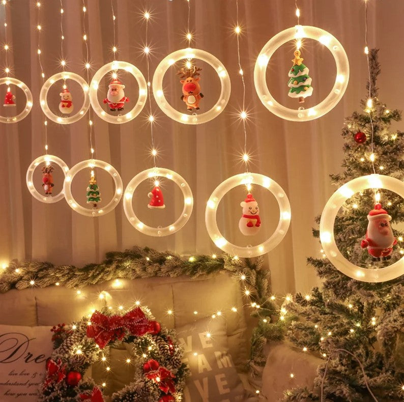 Luces LED con Figuras Navideñas